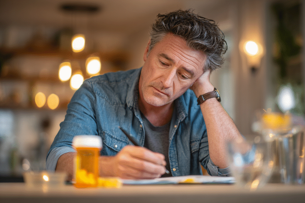 Middle-aged man concerned about the question: Does United Healthcare Cover Ubrelvy