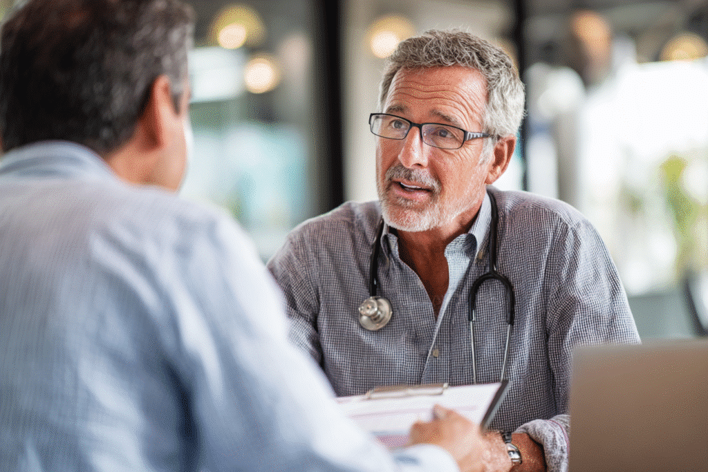 man in his 50s asking a doctor: Does United Healthcare Cover Ozempic